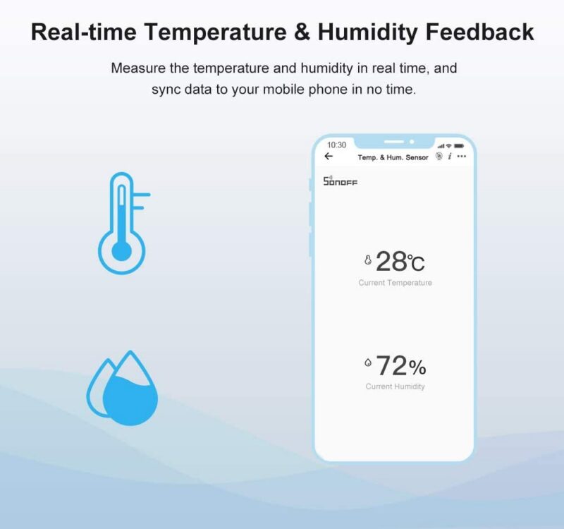 SONOFF SNZB-02 ZigBee Temperature And Humidity Sensor Sync Records Smart Monitor EWeLink APP Check Status &mdash; 518Tj-SytiL._AC_SL1000_