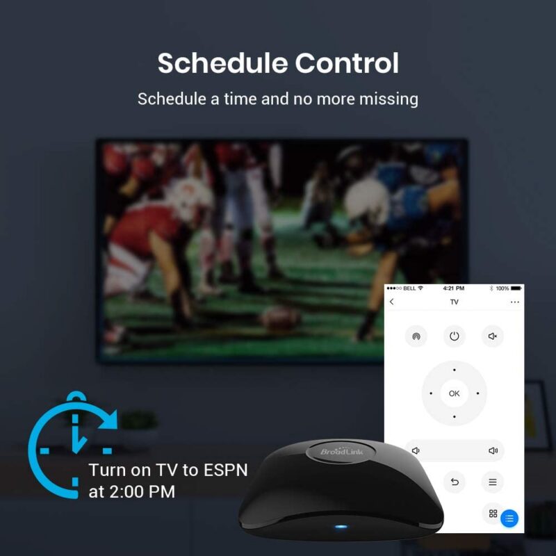 BroadLink RM4 Pro IR/RF Universal Remote Control For Smart Home Automation &ndash; WiFi IR/RF Blaster 433MHz &mdash; 51QUE2pDncL._AC_SL1000_