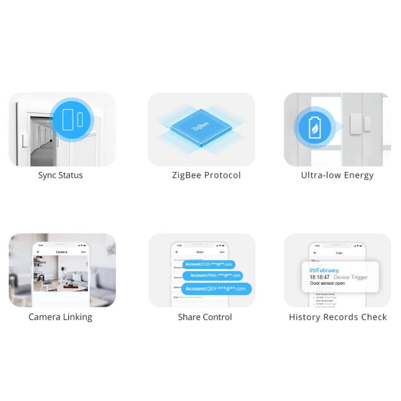 SONOFF SNZB-04 ZigBee Wireless Door/Window Sensor Magnetic Alarm Security System EWeLink APP &mdash; 51gteQ2Y6OL._SL1000_