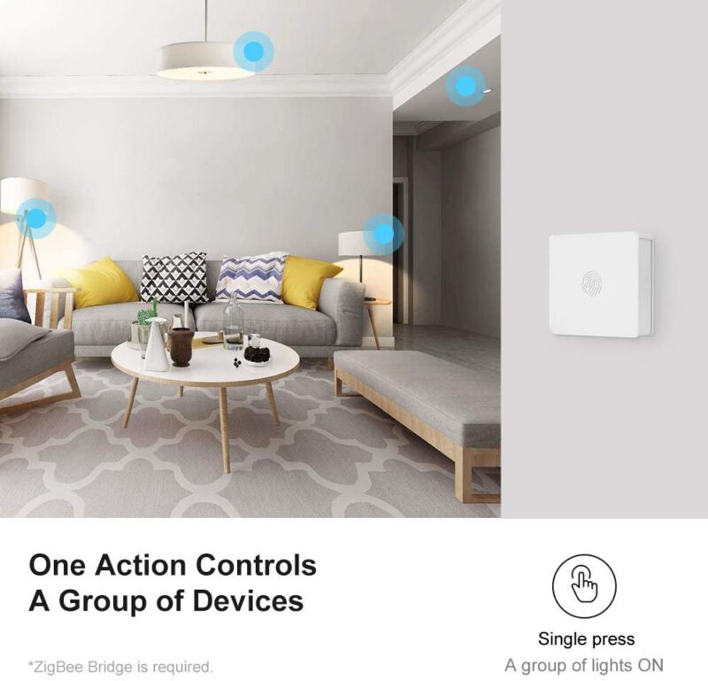 SONOFF SNZB-01 Zigbee Wireless Switch Three Actions Hand Button One-Tap Pairing Customize Button Actions &mdash; 6113kWsP2TL._AC_SL1000_