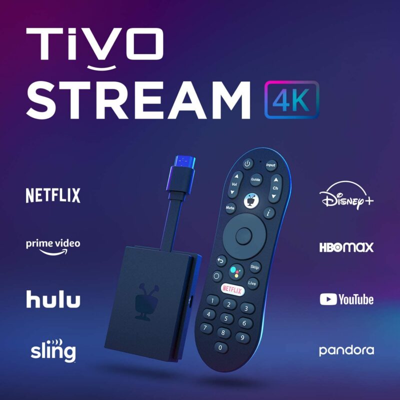 TiVo Stream 4K &ndash; Every Streaming App and Live TV on One Screen &ndash; 4K UHD, Dolby Vision HDR and Dolby Atmos Sound &ndash; Powered by Android TV &ndash; Plug-In Smart TV, One size &mdash; 61MFgOj0gaL._AC_SL1500_