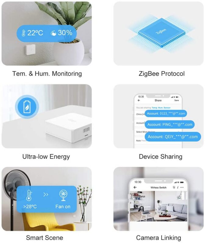 SONOFF SNZB-02 ZigBee Temperature And Humidity Sensor Sync Records Smart Monitor EWeLink APP Check Status &mdash; 61Ryt8exaXL._AC_SL1000_