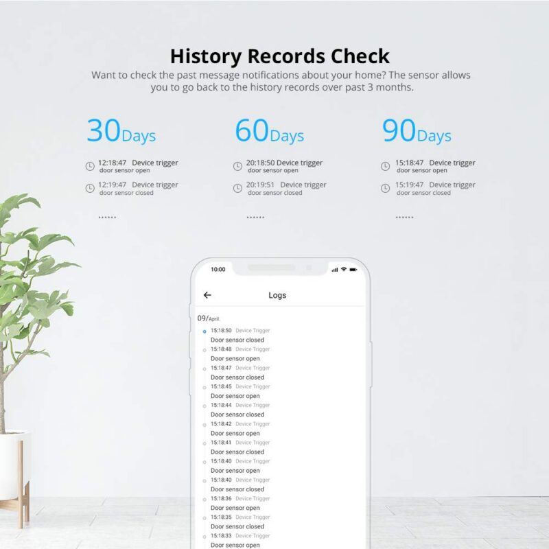 SONOFF SNZB-04 ZigBee Wireless Door/Window Sensor Magnetic Alarm Security System EWeLink APP &mdash; 61TBSElkPcL._SL1000_