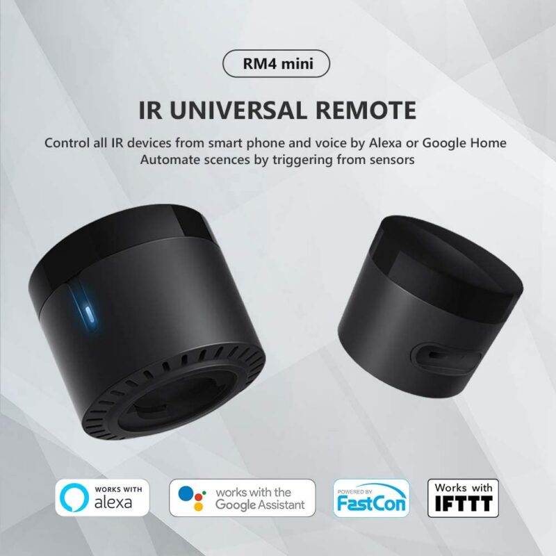 BroadLink RM4 Mini IR Universal Remote Smart Hub &ndash; WiFi IR Blaster For TV Remote, Smart AC Controller, Works With Alexa/Google Home/IFTTT &mdash; 61TXNUrwsQL._AC_SL1000_