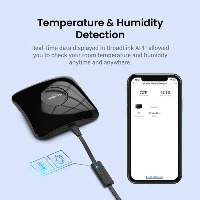 BroadLink HTS2 Temperature/Humidity Sensor Accessory For RM4 Mini And RM4 Pro Smart Remote (Smarter Home) &mdash; 61Y5QvX2MHL._AC_SL1000_