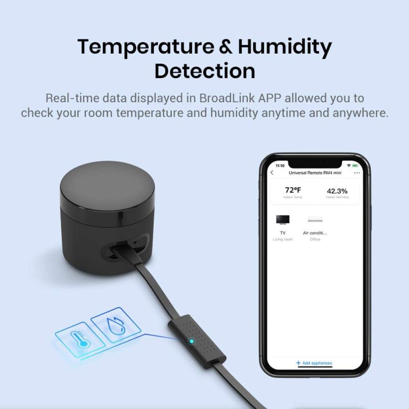 BroadLink HTS2 Temperature/Humidity Sensor Accessory For RM4 Mini And RM4 Pro Smart Remote (Smarter Home) &mdash; 61cvtjYK70L._AC_SL1000_