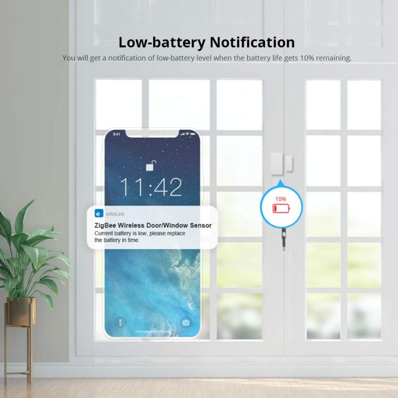 SONOFF SNZB-04 ZigBee Wireless Door/Window Sensor Magnetic Alarm Security System EWeLink APP &mdash; 61m+wn1EZyL._SL1000_