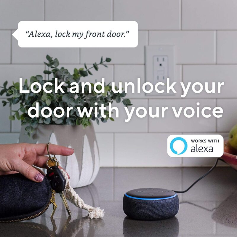 Wyze Lock WiFi And Bluetooth Enabled Smart Door Lock, Wireless & Keyless Door Entry, Hands-Free Voice Control, Amazon Alexa, Wyze Gateway &mdash; 81hRfcQ3HjL._AC_SL1500_