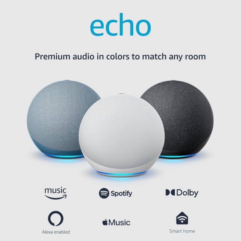Amazon Echo 4 (4th Gen / 2020) &ndash; Smart speaker with premium sound, smart home hub, and Alexa (Smarter Home) &mdash; 81nr2xCJvqL._AC_SL1500_