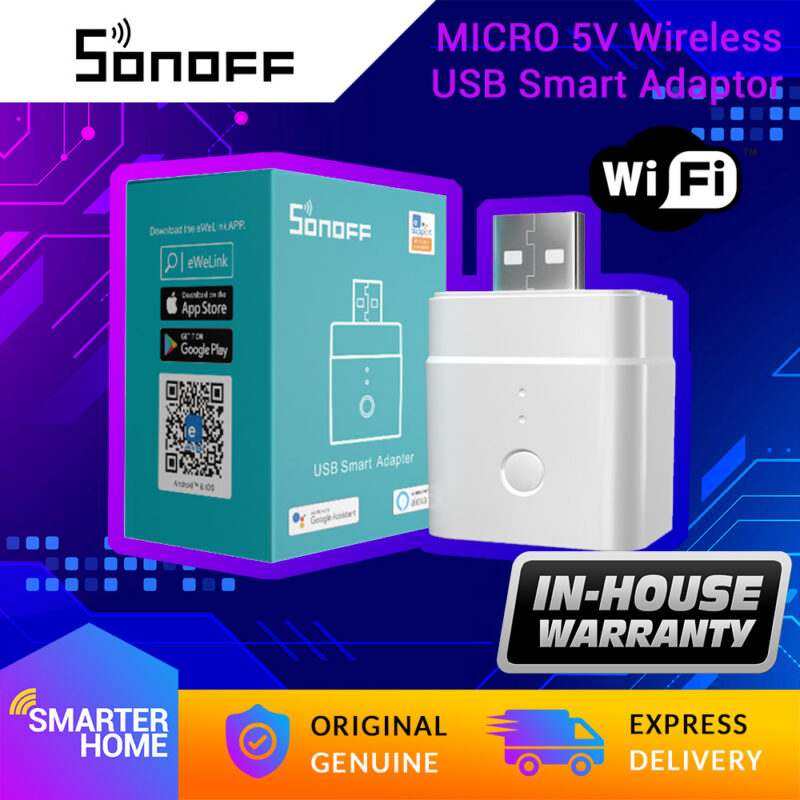 SONOFF MICRO Wireless USB Smart Adaptor DC 5V 2.5A Timing Control Travel Wall USB Power Adapter For Smart Phone &mdash; Sonoff-Micro