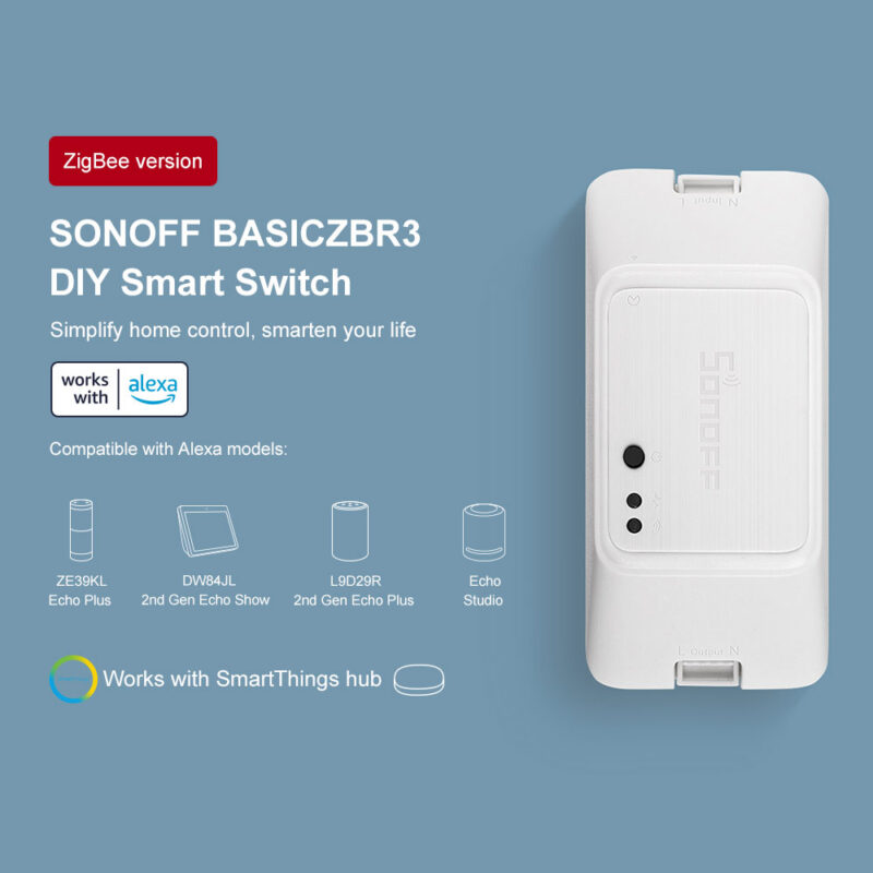 ITEAD SONOFF BASICZBR3 ZigBee DIY Wireless Smart Switch Supports Alexa ZHA Z2M Zigbee2MQTT (Smarter Home) &mdash; basiczbr3_01