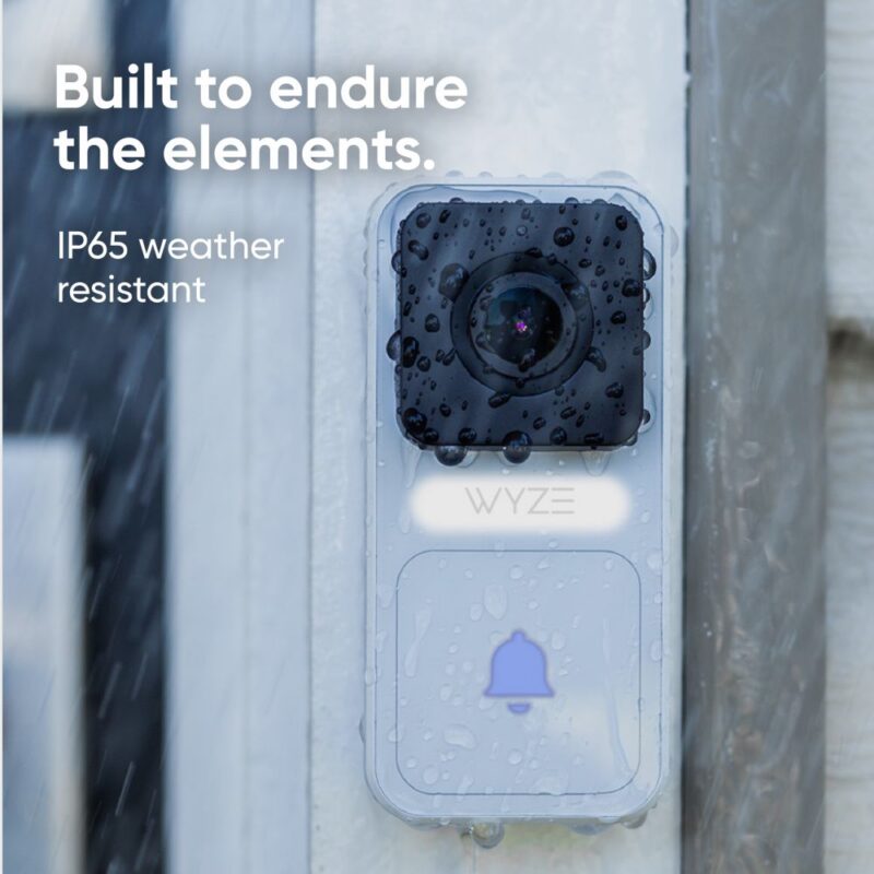 WYZE Video Doorbell With Chime (Horizontal Wedge Included), 1080p HD Video, 3:4 Aspect Ratio: 3:4 Head-To-Toe View, 2-Way Audio, Night Vision, Hardwired (Smarter Home) &mdash; de02d491-a844-400b-9002-f9aee0182949